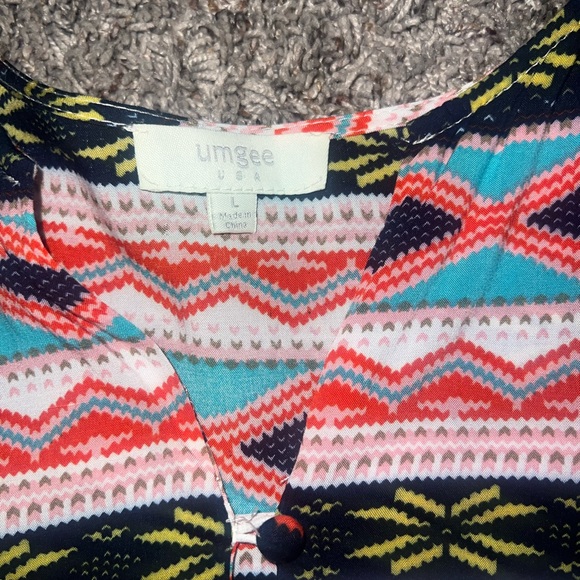 Boho Umgee Dress with pockets. Size Large. - Picture 3 of 4